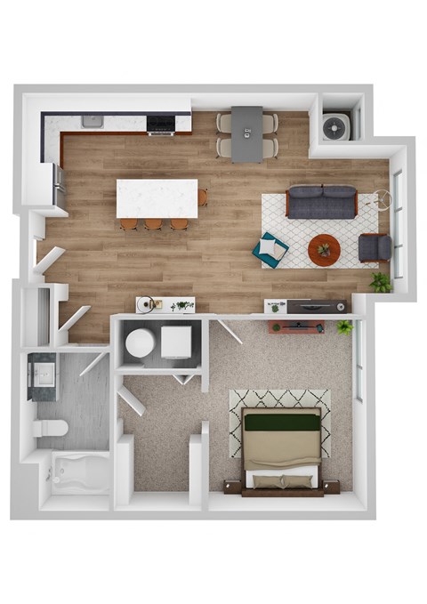 South B floor plan image at Park 205, Park Ridge, Illinois